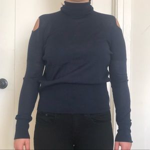 Vince Cold Shoulder Turtle Neck